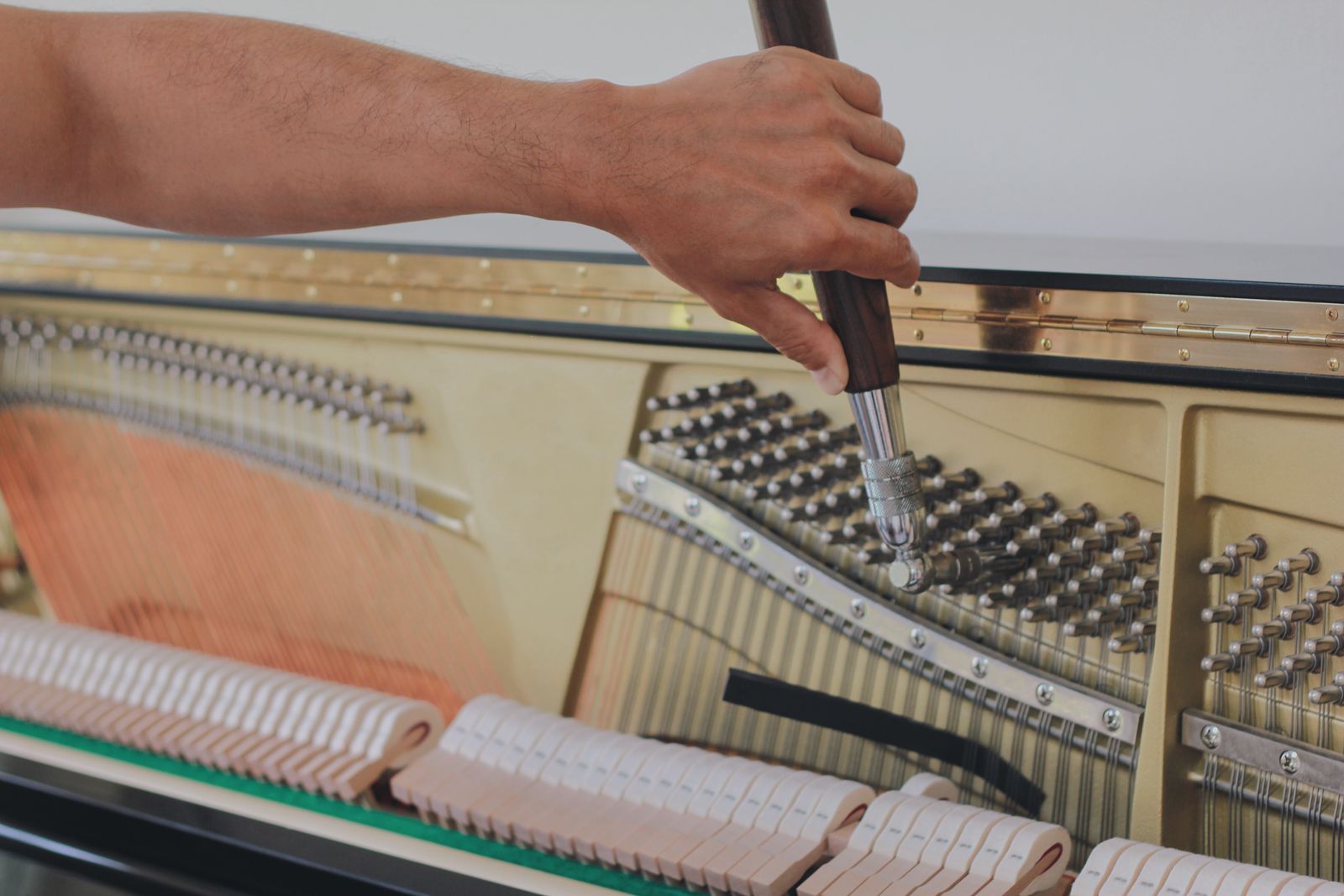 Upright piano in a Stockport family home